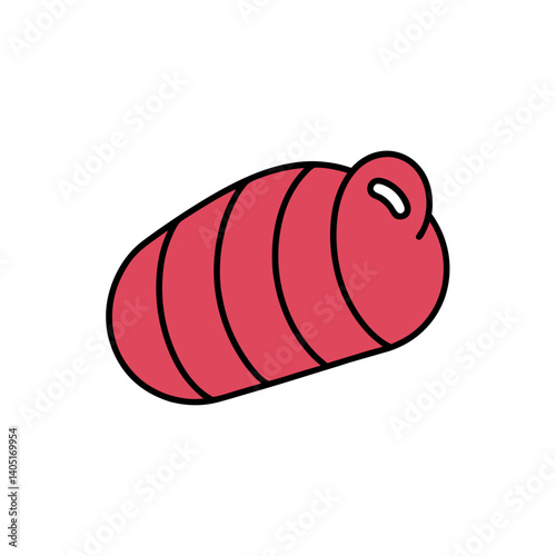 sausage on a white background