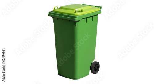 Isolated Green Recycling Bin photo