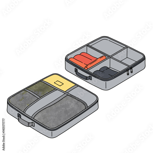Travel Packing Organizer with Divided Compartments  