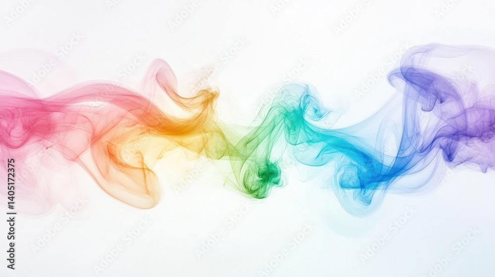 World map made of rainbow smoke on a white background World map made of rainbow smoke on a white background