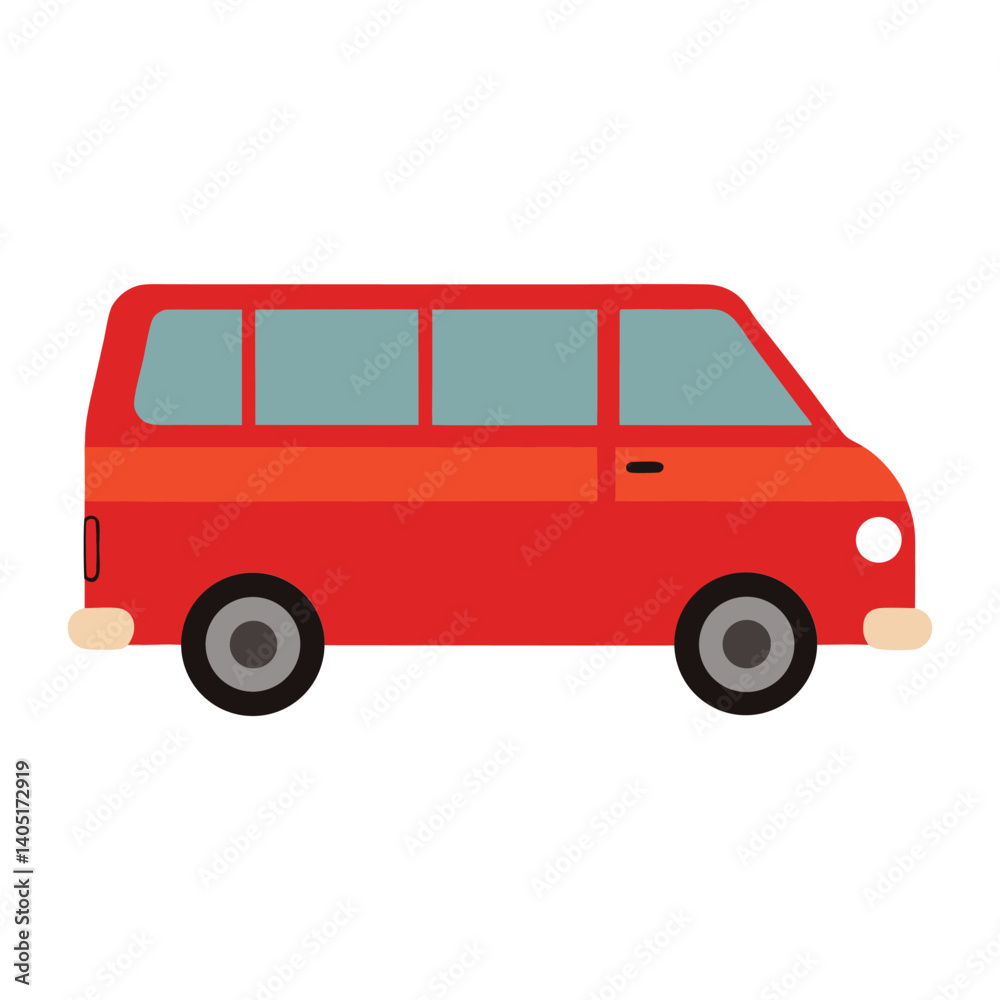 minivan vector illustration on white background. minivan vector illustration on white background.