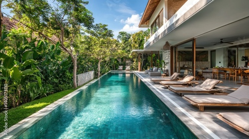 Wallpaper Mural a very beautiful swimming pool concept next to the house Torontodigital.ca