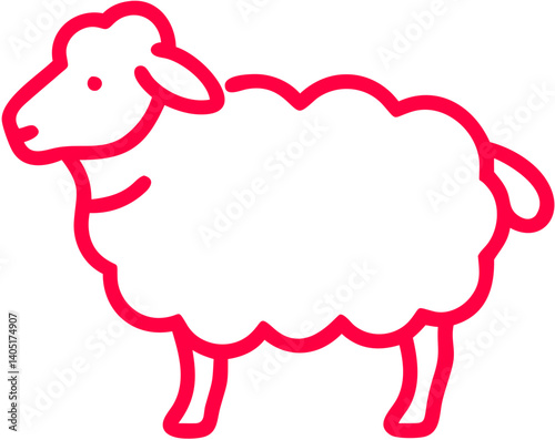 vector illustration of a sheep