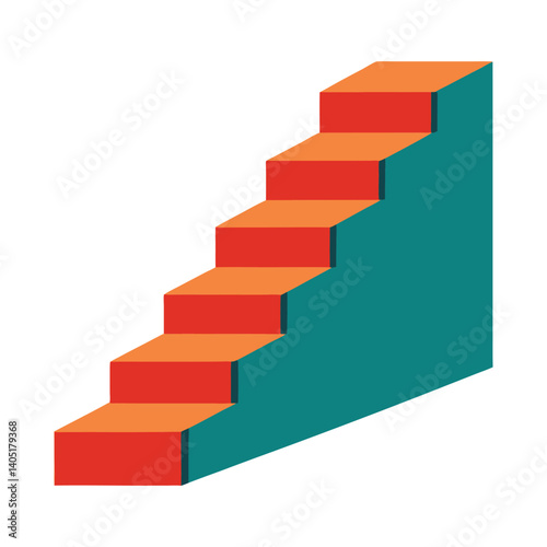  stair vector illustration on white background