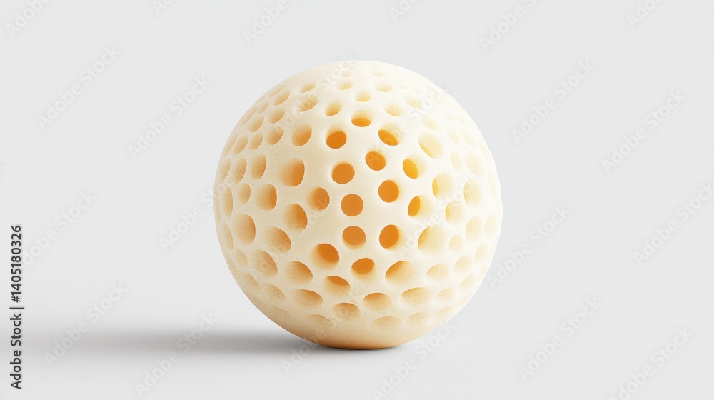 A white sphere with a honeycomb pattern. A white sphere with a honeycomb pattern.