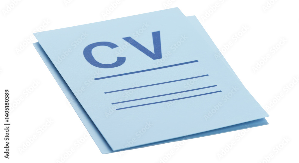 Isolated CV Resume Document Isolated CV Resume Document
