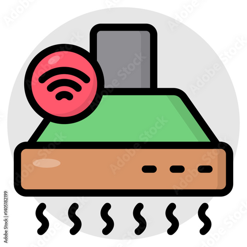 An icon design of smart extractor hood 