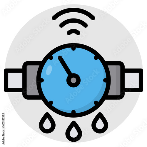 Premium download icon of smart water meter 