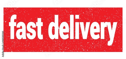 Obraz na płótnie fast delivery text written on red stamp sign. w salonie