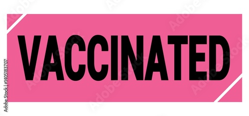 Obraz na płótnie VACCINATED text on pink-black grungy stamp sign. w salonie