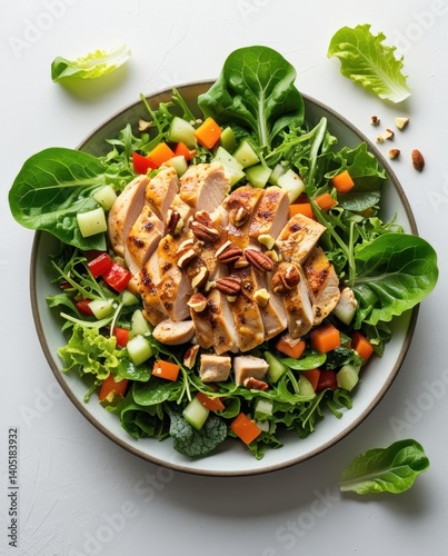 Vibrant and fresh chicken salad for healthy lifestyle meals