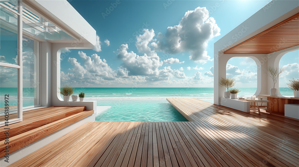 Fototapeta premium 夏の爽やかな海辺