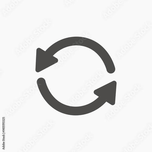 Arrow, reload, refresh, direction, rotate, rotation, update icon vector isolated