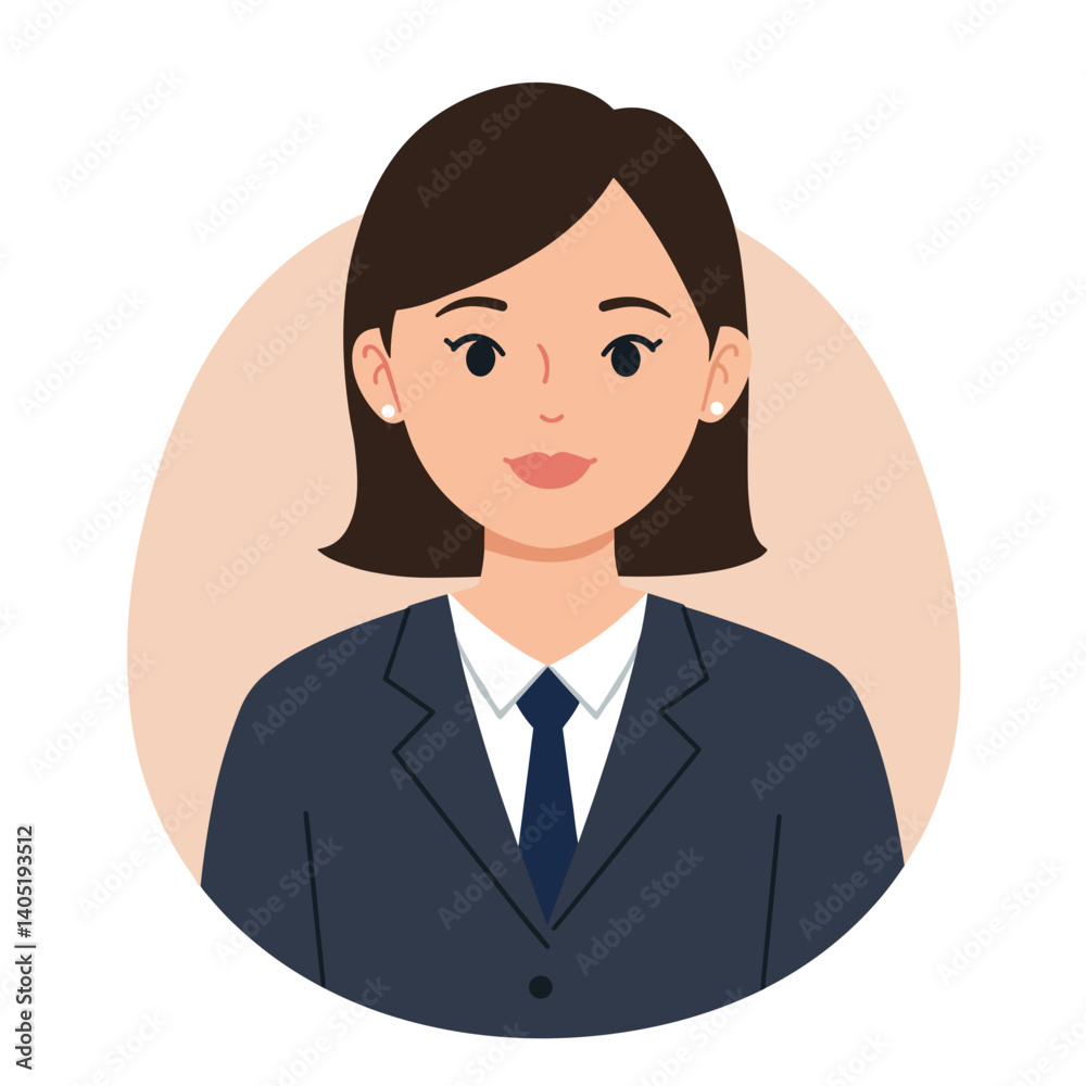 Professional woman in a suit smiling against a soft background Professional woman in a suit smiling against a soft background