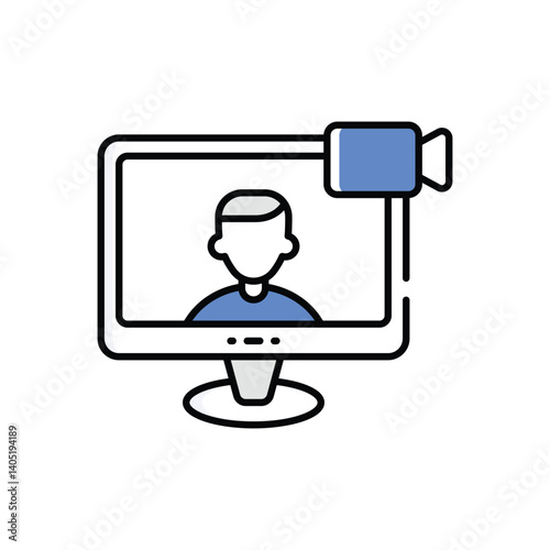 Video Call Vector icon