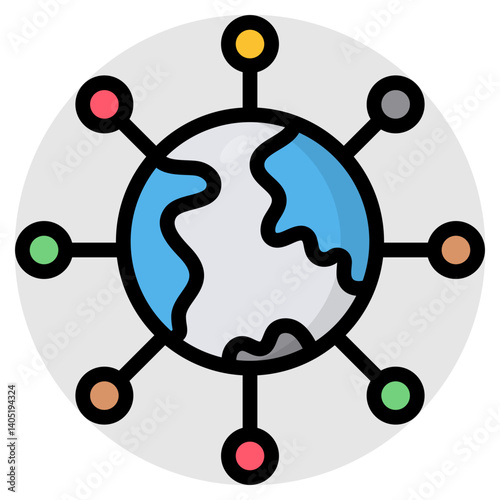 Perfect design icon of global network 