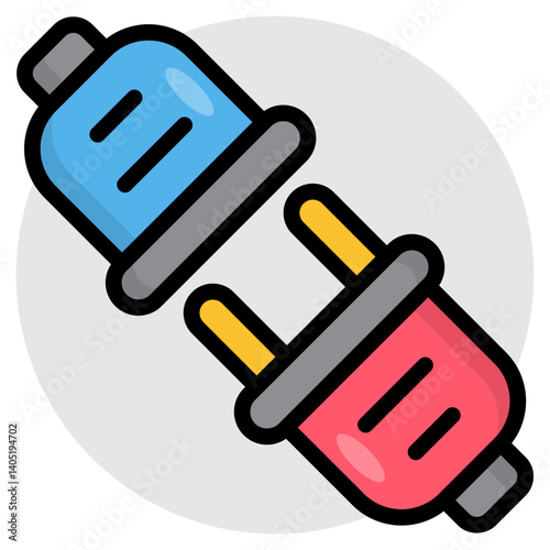 A unique design icon of plug in