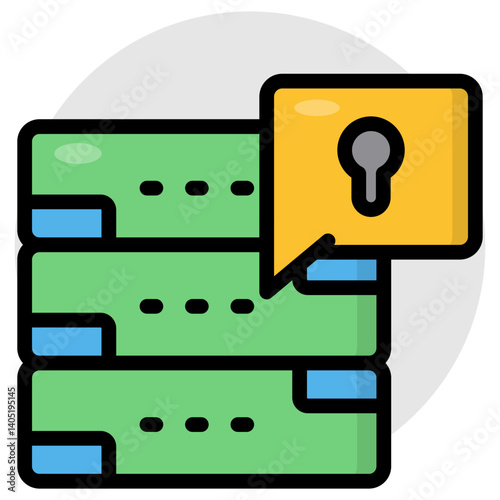 An icon design of server security 