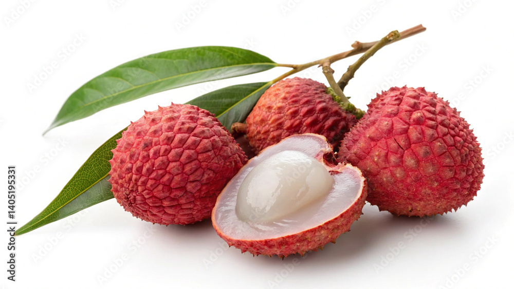 Lychee images with white background Lychee images with white background
