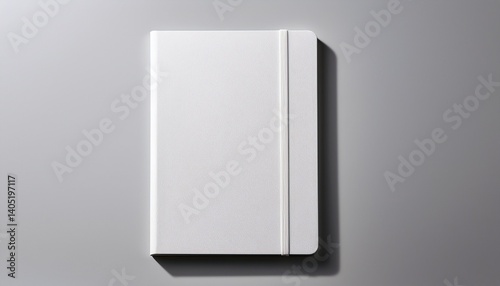 White realistic a5 notebook closed with shadows
