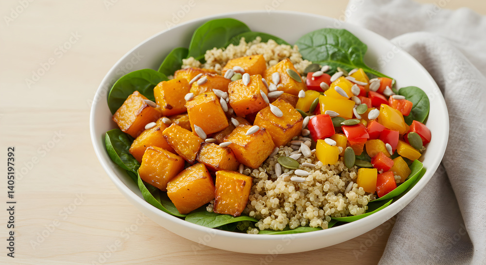 Healthy Fall Harvest Bowl With Roasted Butternut Squash And Quinoa Healthy Fall Harvest Bowl With Roasted Butternut Squash And Quinoa