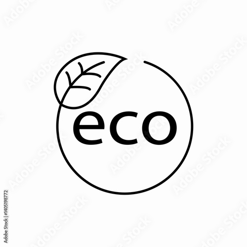 eco friendly label icon vector sign