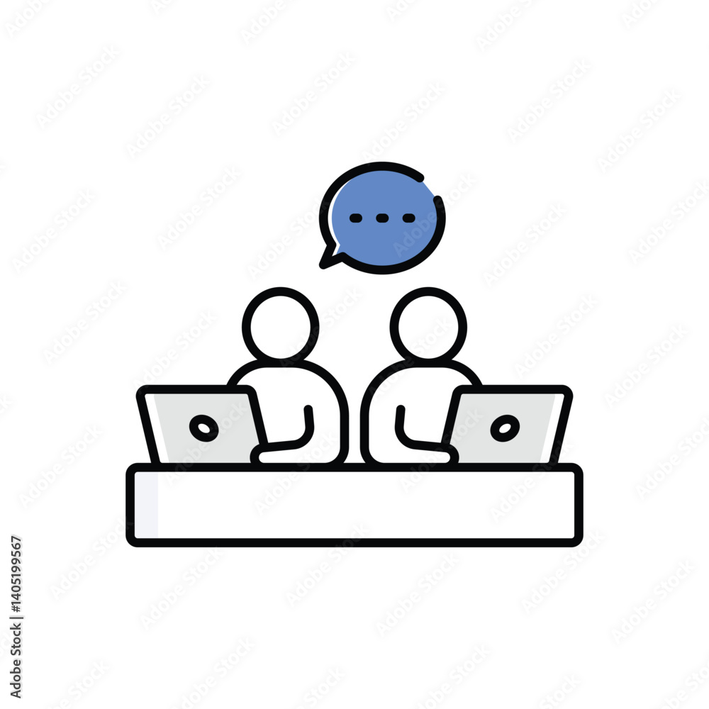 Remote Team Vector icon Remote Team Vector icon