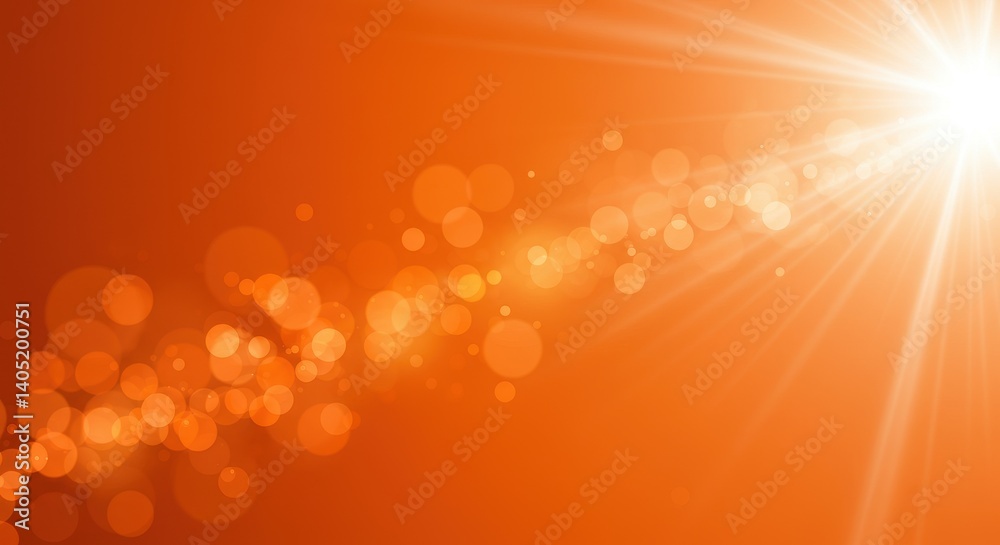 An orange background with bokeh and a bright light shining from the upper right corner of the image An orange background with bokeh and a bright light shining from the upper right corner of the image