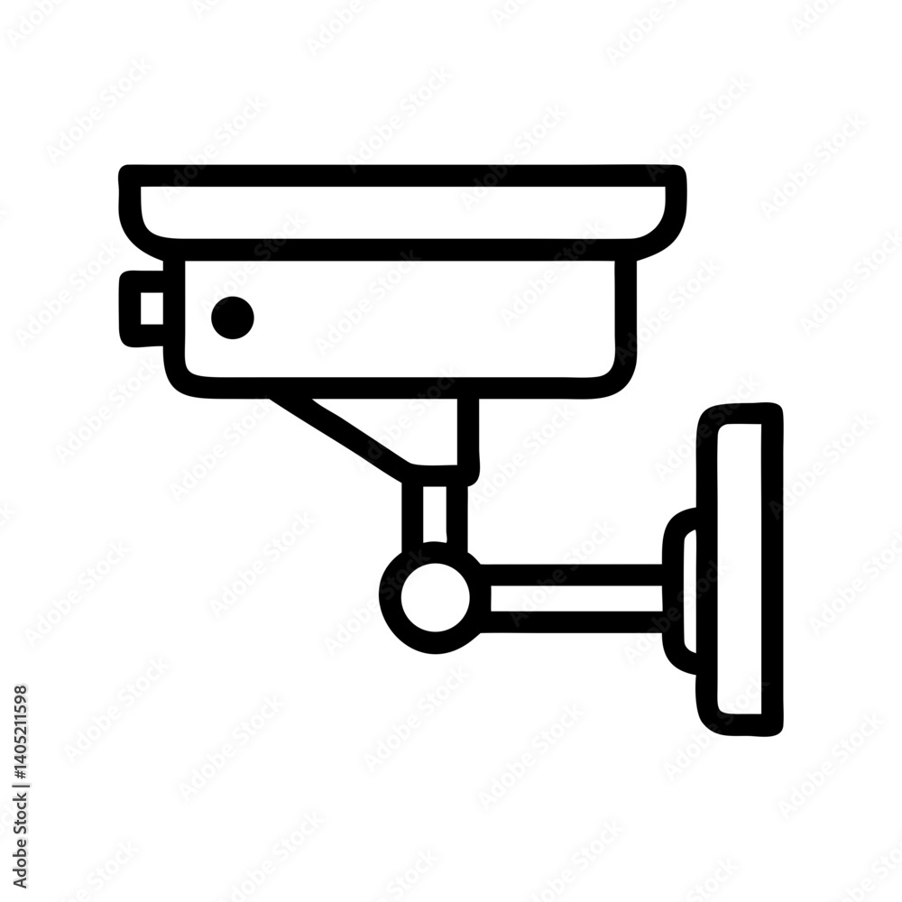 Security Camera Mounted on Wall Icon Design Security Camera Mounted on Wall Icon Design