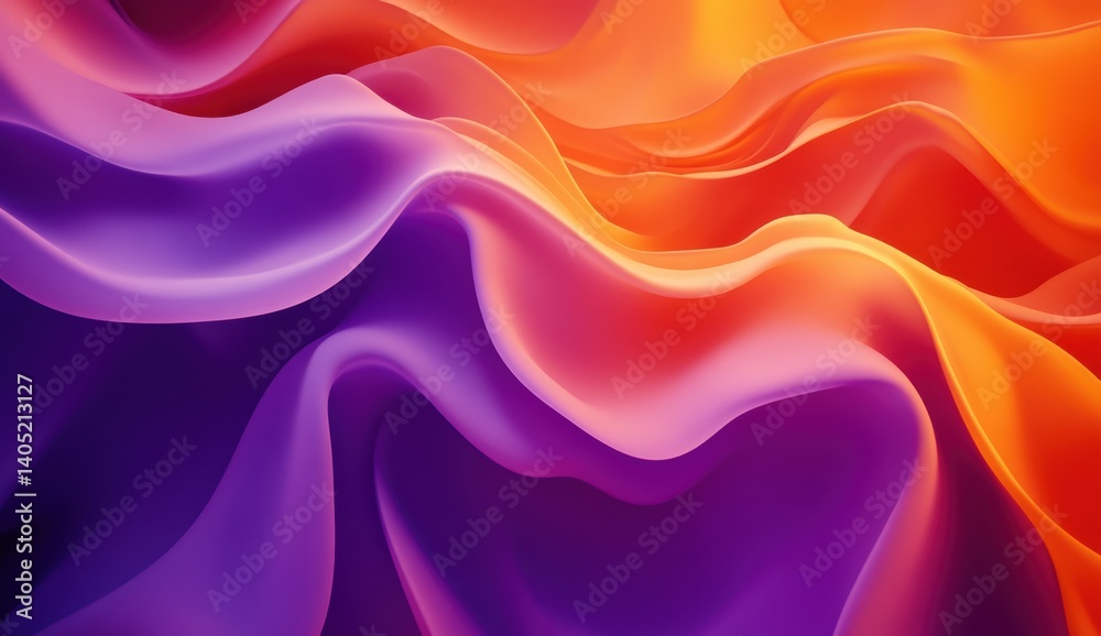 Obraz premium Abstract vibrant fluid curves