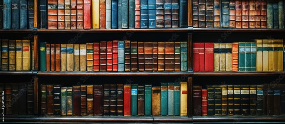 Library Bookshelves Filled with Diverse s Library Bookshelves Filled with Diverse s