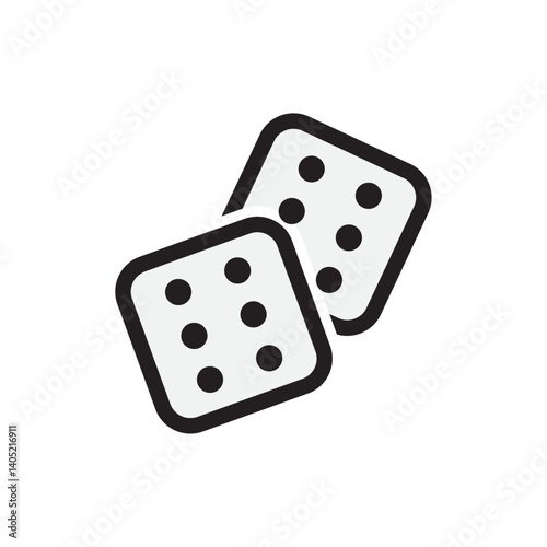 Dice icon design template isolated on white background