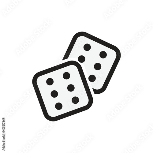 Dice icon design template isolated on white background