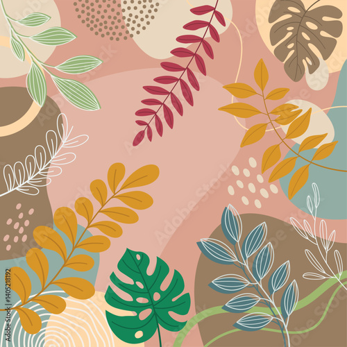 Hand drawn art background design. Template banner and cover.