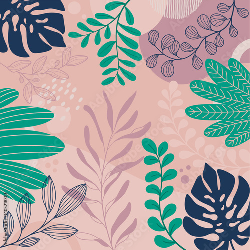 Hand drawn art background design. Template banner and cover.