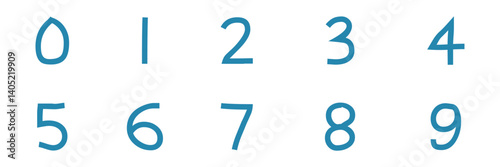 Numbers icon set 0-9