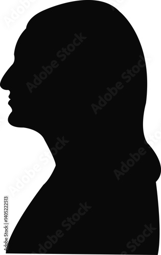 a woman head silhouette vector