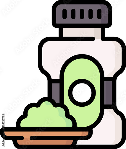wasabi Illustration on a white background     