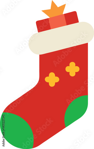 christmas sock with gifts