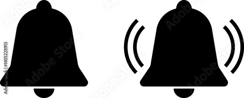 notification bells icon. bell icon for notifications or alerts. reminder alert sign. Alarm symbol. Ringing bells reminder icon