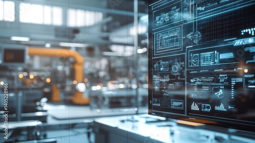 Wallpaper Mural Smart Factory: Industrial Automation and Data Visualization Torontodigital.ca