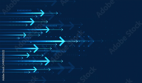 Abstract arrow direction. Technology background. High speed. Hi-tech