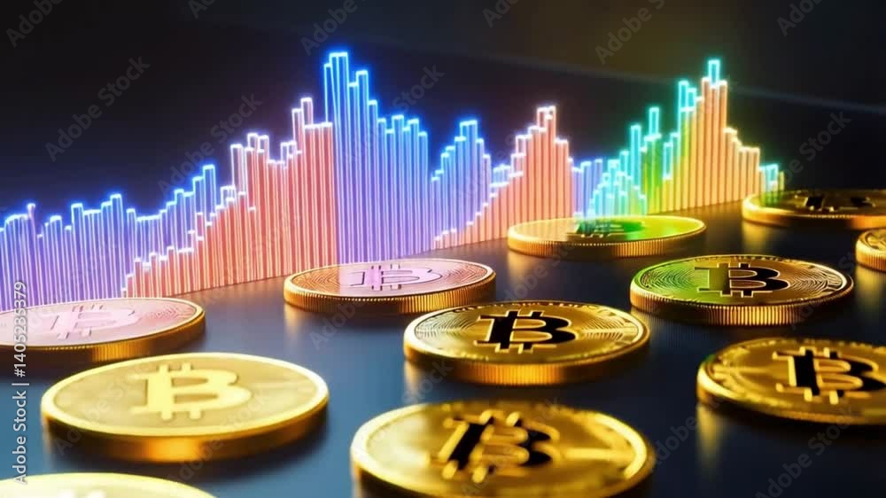 Bitcoin crypto currency market analysis chart and graph for trading and investment strategy