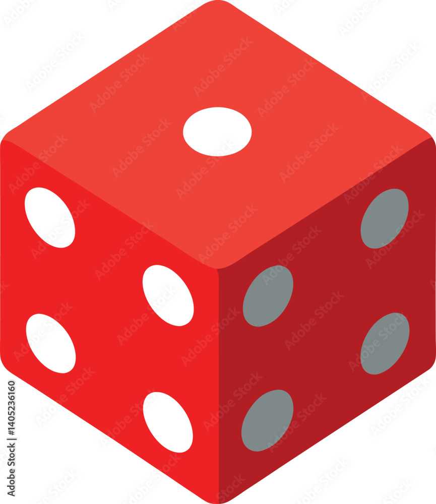red dice isolated on white