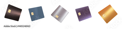 Photos Credit and debit cards in sleek, modern design with black, gold, and platinum finishes