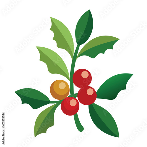 Christmas mistletoe isolated on white