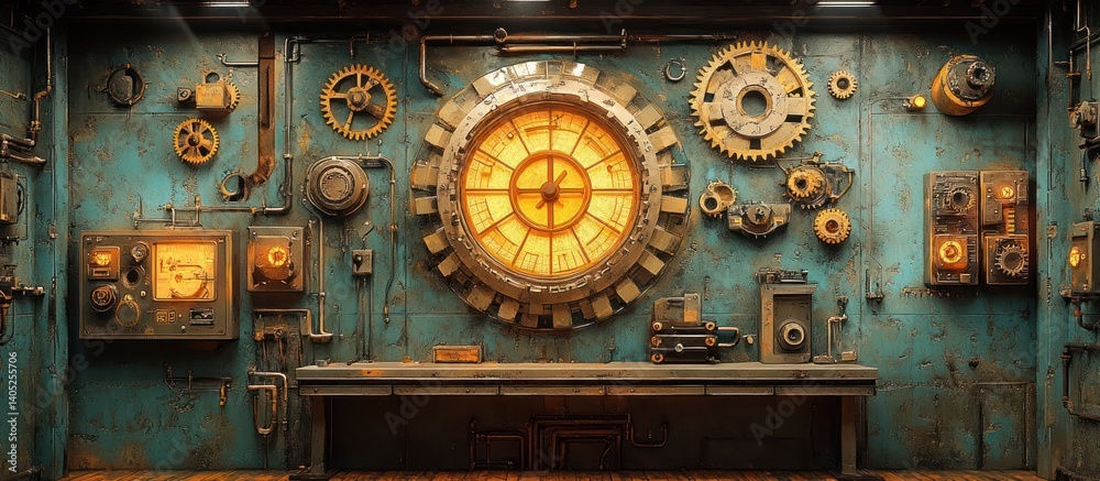 Steampunk Workshop Interior