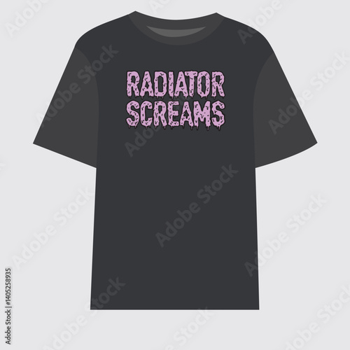 BLACK T-SHIRT DESIGN FOR RADIATOR SCREAMS,  BLACK AND PINK DESIGN FOR MEN AND WOMEN T-SHIRT, JERSEY, NURSE, BOYS AND GIRLS T-SHIRT, PINK DESIGN, COLORFUL AND UNIQUE DESIGN, EVERYONE WEAR, 