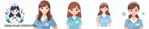 Vector of a nurse.