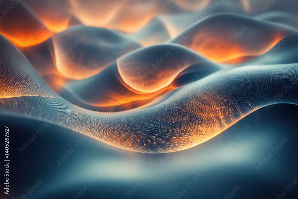 Abstract illustration of fiery, undulating, organic structures.